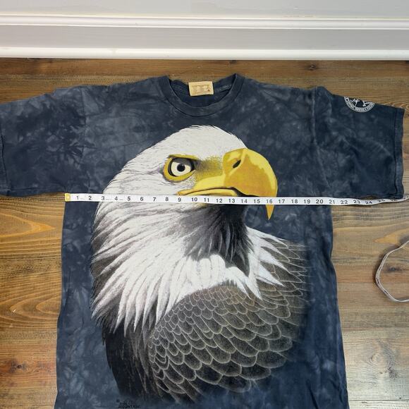 VTG 90s The Mountain Tie Dye Shirt Mens Size Large Eagle USA Made In American - Picture 5 of 6